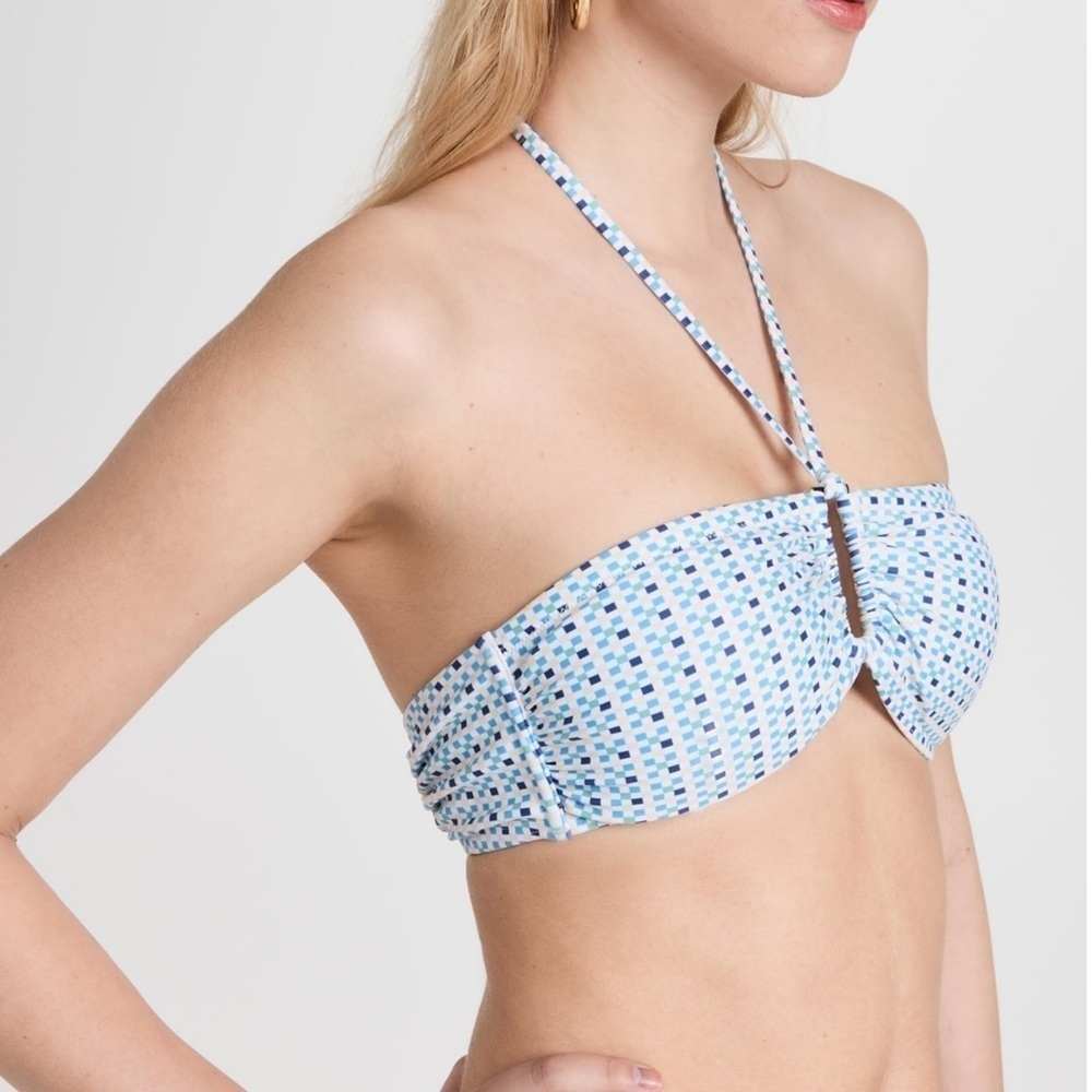 Mink Pink Swim Zephyr Bandeau Halter Bikini Top Sz M